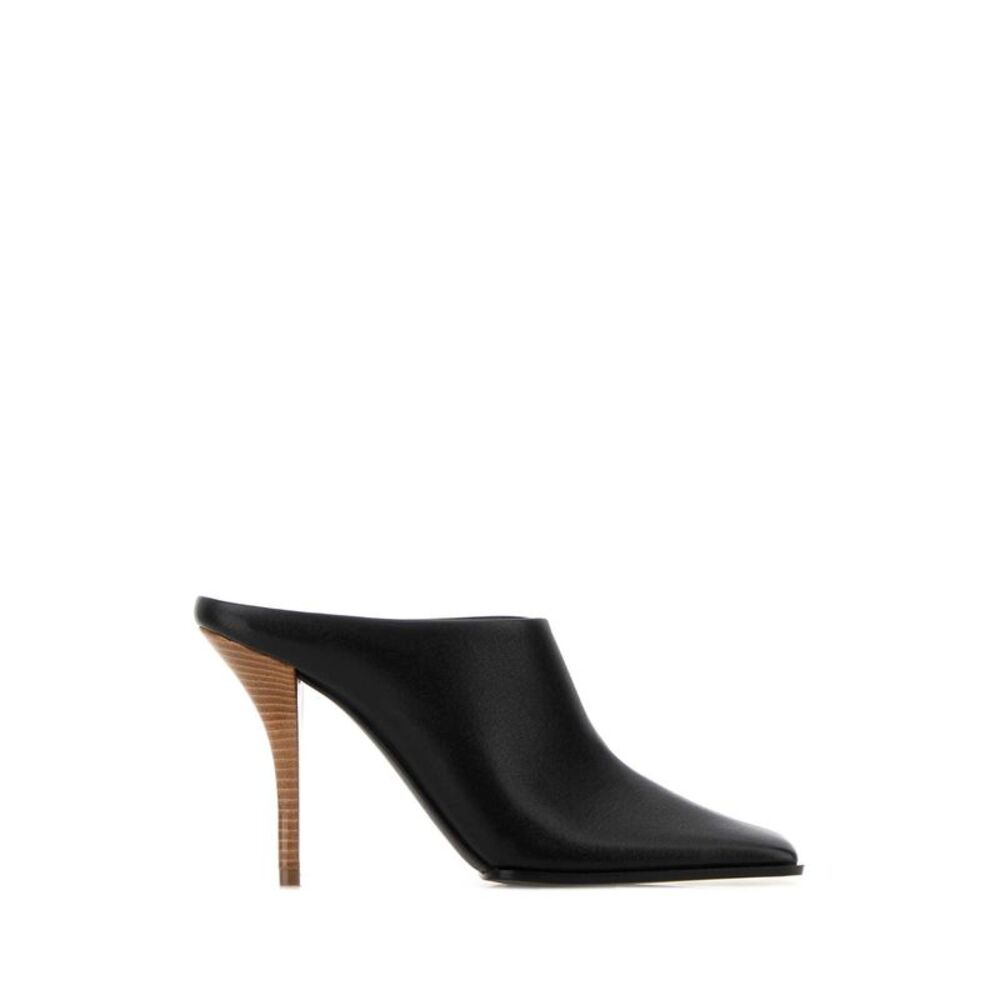 Alaia Women Black Leather Mules
